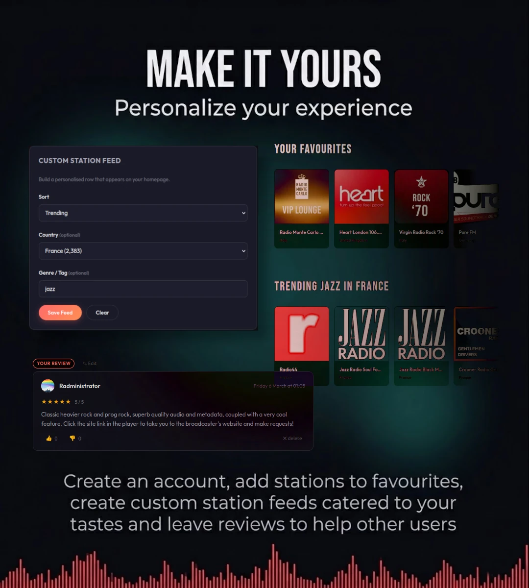 Make It Yours — Personalize your experience
